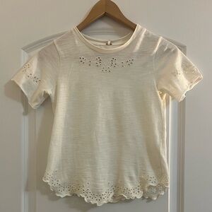 Free People White Short Sleeve T-shirt